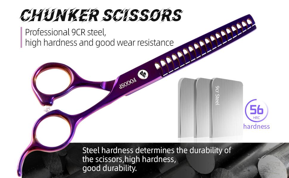 FOGOSP Dog Thinning Shears for Grooming Chunking Scissors for Grooming Student 6.5