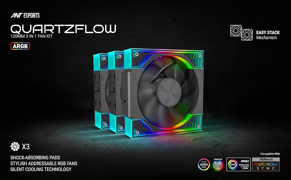 ant esports  quartzflow case fan