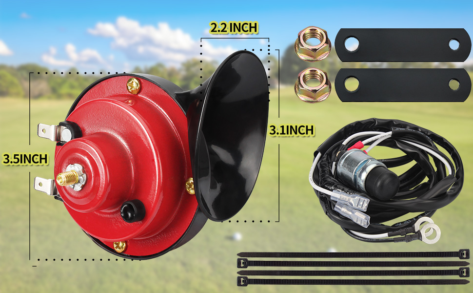 Goanyere Golf Cart Horn Kit, for Club Car, EZGO, UTV, ATV