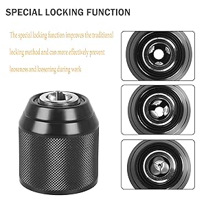 Keyless Hand Drill Chuck 2-13mm 1/2-20UNF Replacement for