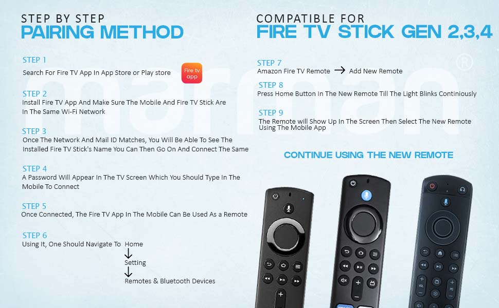 amazon tv fire stick Paing method