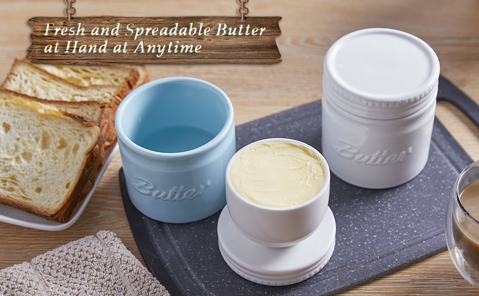 Butter Crock for Counter, DAYYET French Butter Dish