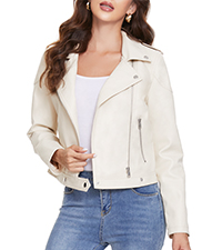 Women faux leather jacket