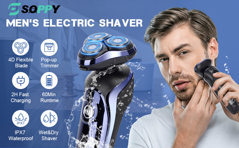 Electric Shavers Men, SOPPY Electric Razors for Men Face Shaver