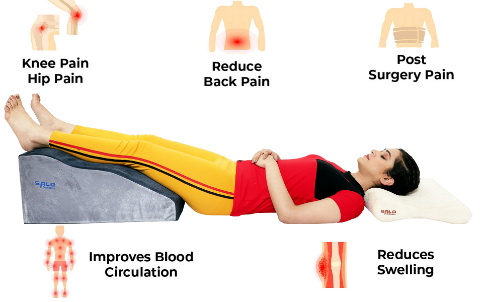 SALO ORTHOTICS Leg Elevation Pillow For Varicose Vein and Swelling (SIZE 11") Polyurethane