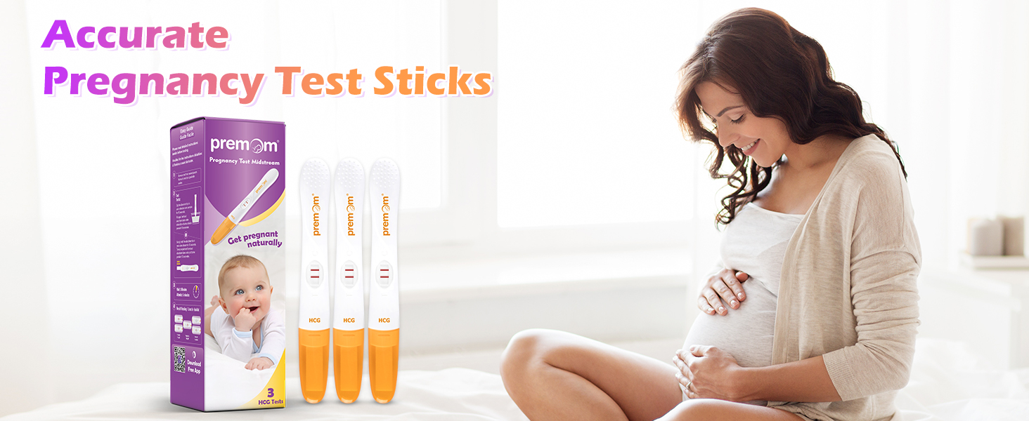Early Detection Pregnancy Tests Sticks Premom Pregnancy Tests Bulk Triple Check Easy to Use