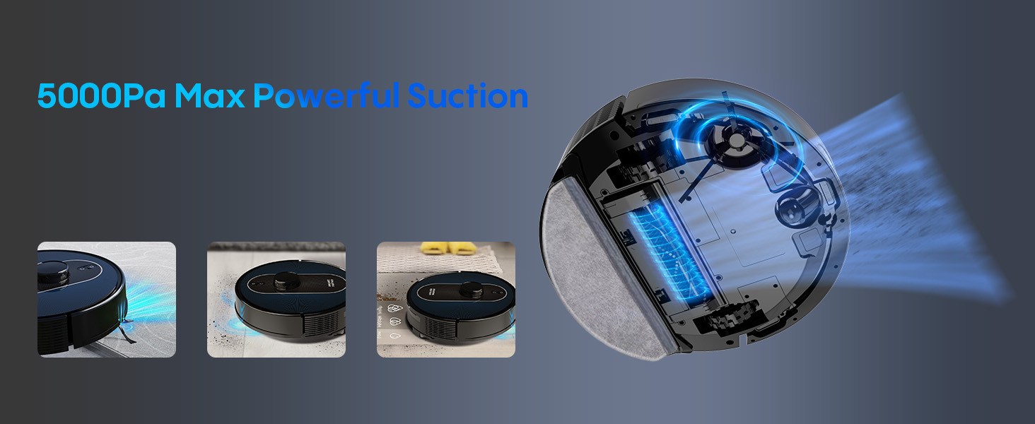 5000Pa Powerful Suction robot vacuum and mop combo