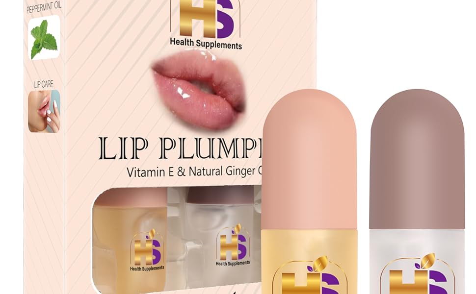 Lip Plumper Set, Natural Lip Care Day (with Ginger) & Night (with Mint