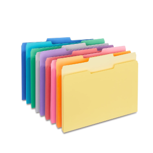 Staples Colored Top-Tab File Folders