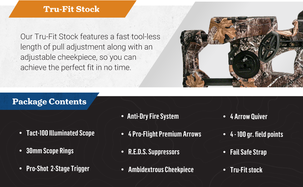 compound bow illuminated scope stocked strap cheekpiece ambidextrous field points range season gear