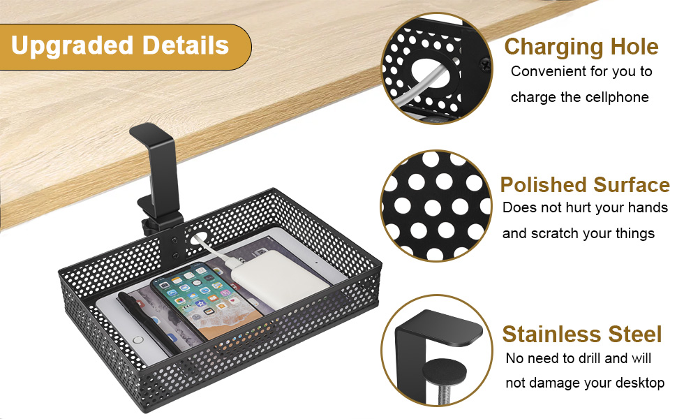 RedCall 2 Pack Under Desk Storage and Organizer,360