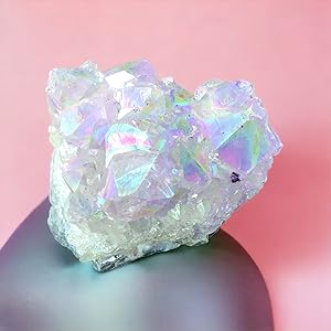 titanium Aura Angel Aura Bergkristall Druse Edelstein Heilstein  Steinfixx Aqua Aura