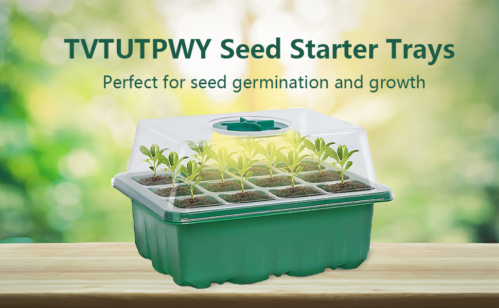 TVTUTPWY Seed Starter Tray with Grow Light, 5 Pack Plant