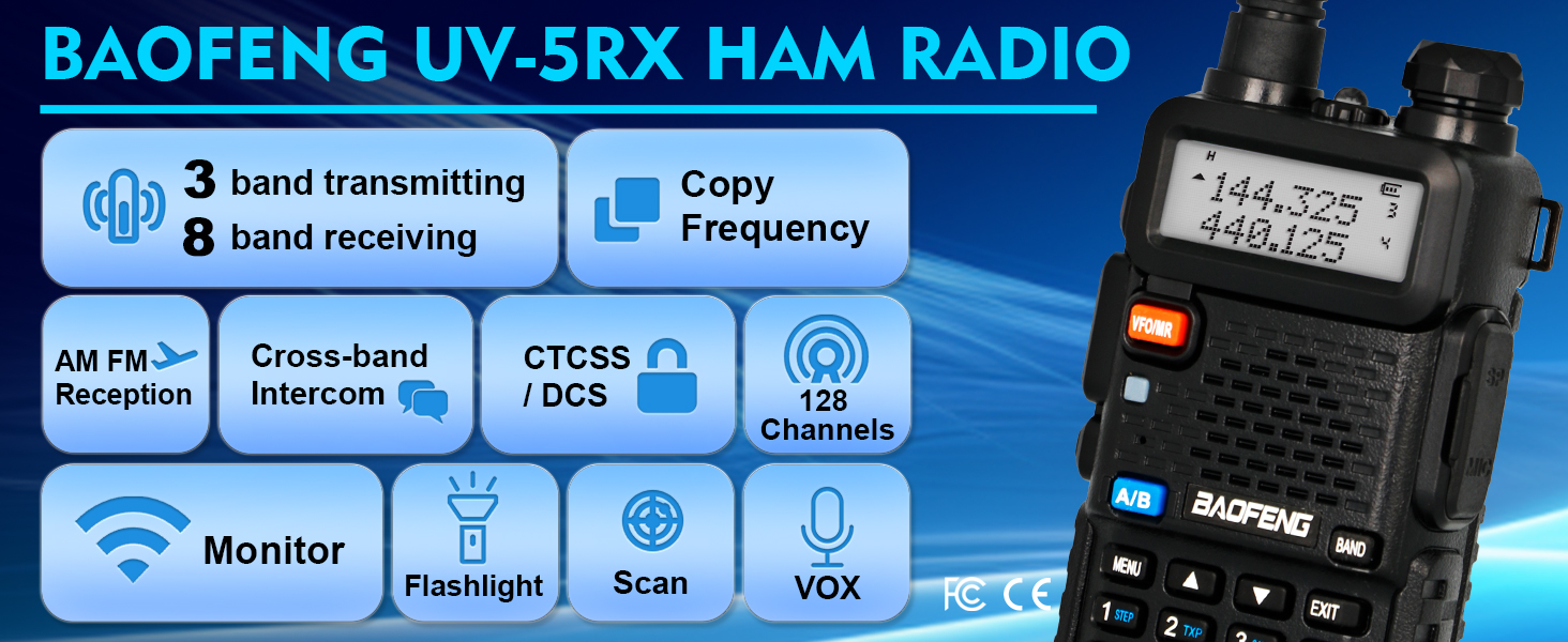 BF-UV5RX multi band ham radio
