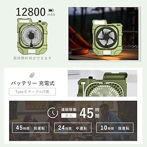 Amazon | 猛暑対策 アウトドアでも涼しい風を楽しむ コードレス