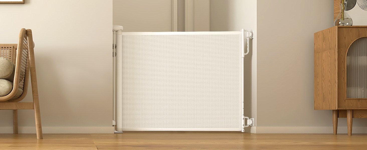 Momcozy Autolock Retractable Stair Gate,Safety Baby Gate Roll for