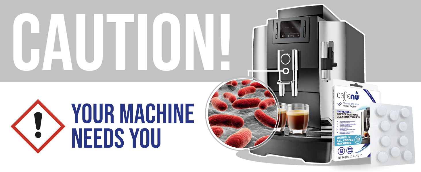 Caffenu Coffee Machine Cleaner Tablets 10 x 1.4g Tablets Coffee