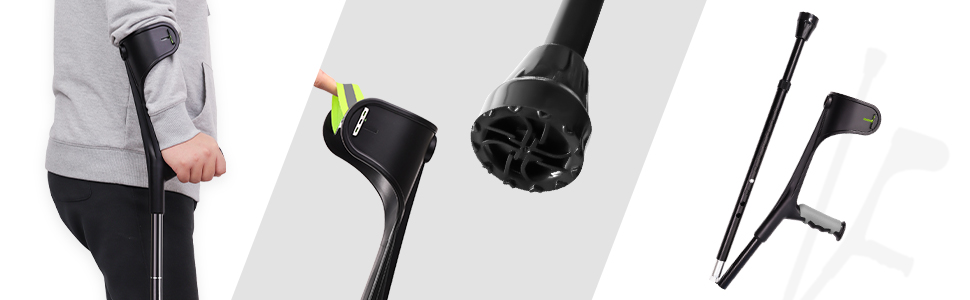 Forearm Crutches for Adults (1 Pair)