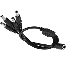 12VDC 4 way CCTV power splitter cable  CCTV cameras Led Strip 1 to 8 port standard anode electrode