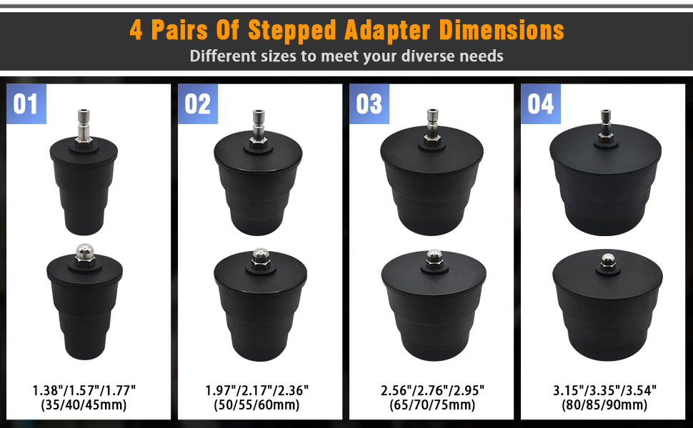 BOVIEER Turbo System Leakage Tester Kit, 12 Pcs