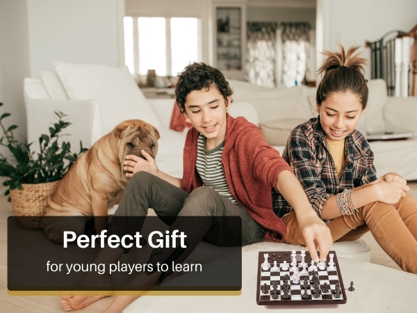 perfect gift electronic magnetic chess board computer set boy color display moves opening level hint