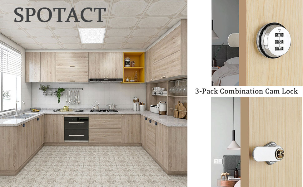 Spotact Combination Cam Lock Keyless Security Drawer Stainless Steel Locks Cylinder