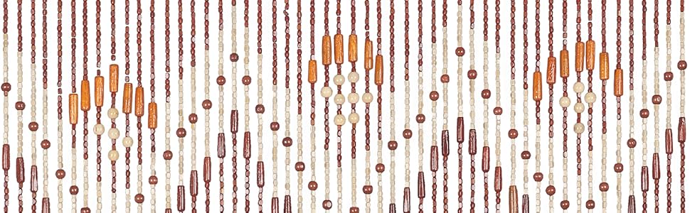 Osunnus brown bamboo wooden door beaded curtains