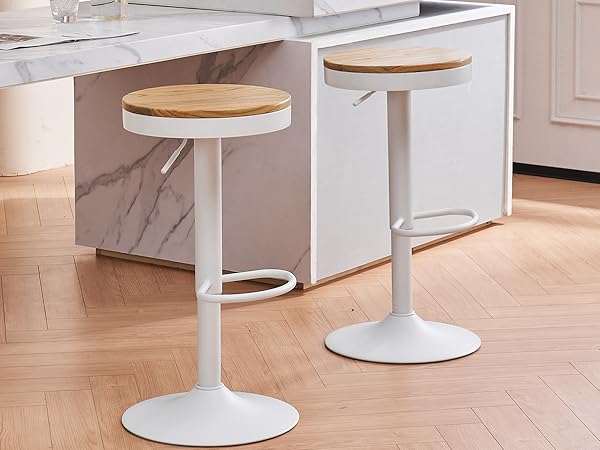 Amazon｜Baolande カウンターチェア 2脚セット 昇降式 木製