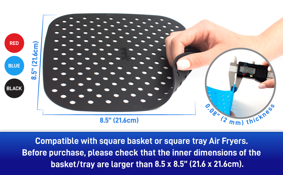 LOTTELI KITCHEN Reusable Silicone Air Fryer Liners with Air Fryer