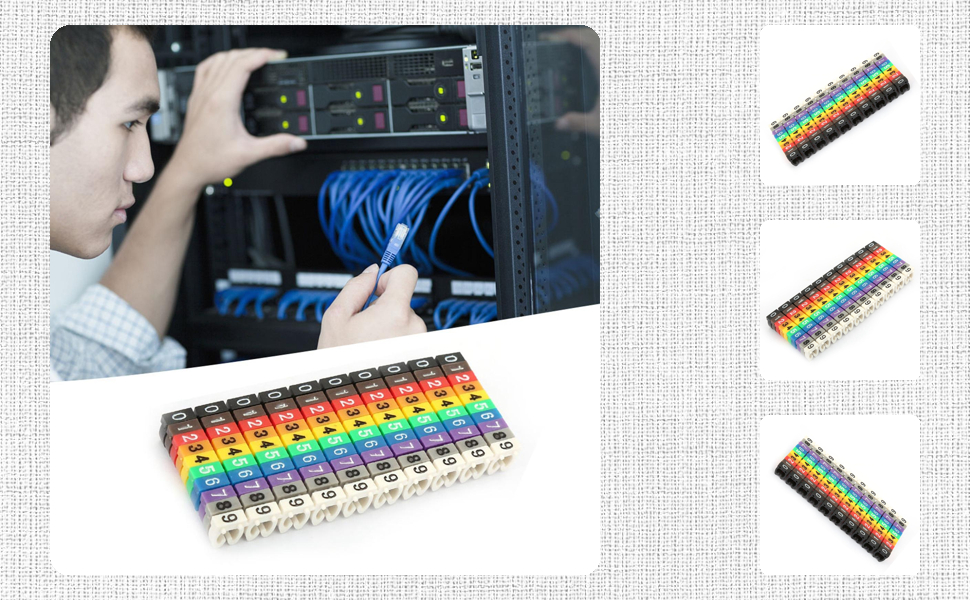 Wire Number Labels, Colorful Cable Markers Number Kits, Digital Number