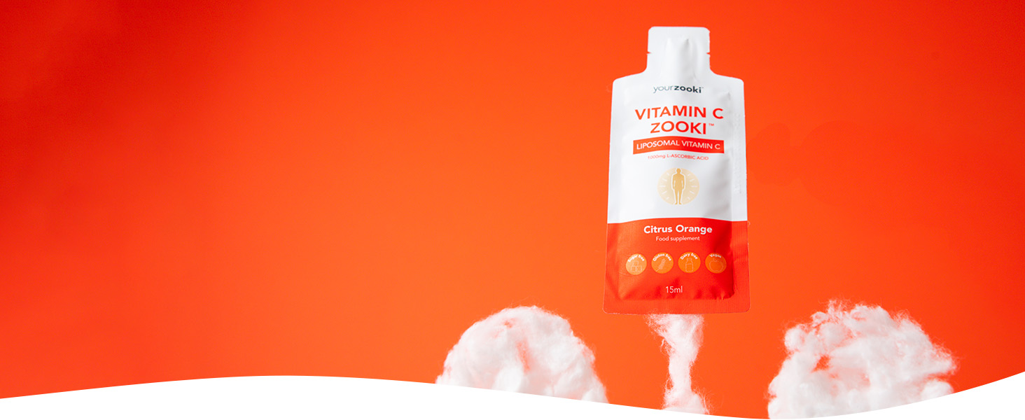 Zooki 1000mg Liposomal Vitamin C Liquid Sachets 4X Higher Absorption