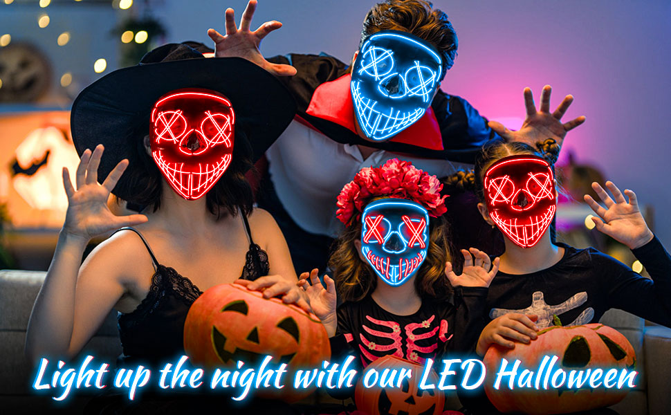 halloween light up mask
