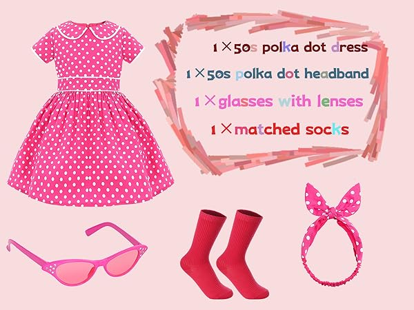 Amazon.com: Leadtex Vintage 1950s Polka Dot Audrey