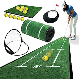 【在庫処分】パターマット 9点セット 【アプローチも練習できる】パター練習マット Amazon | パターマット 9点セット 【アプローチも練習できる