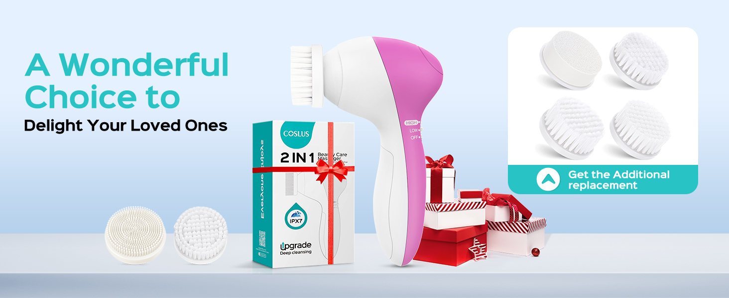 Close-up of silicone and bristle brush heads