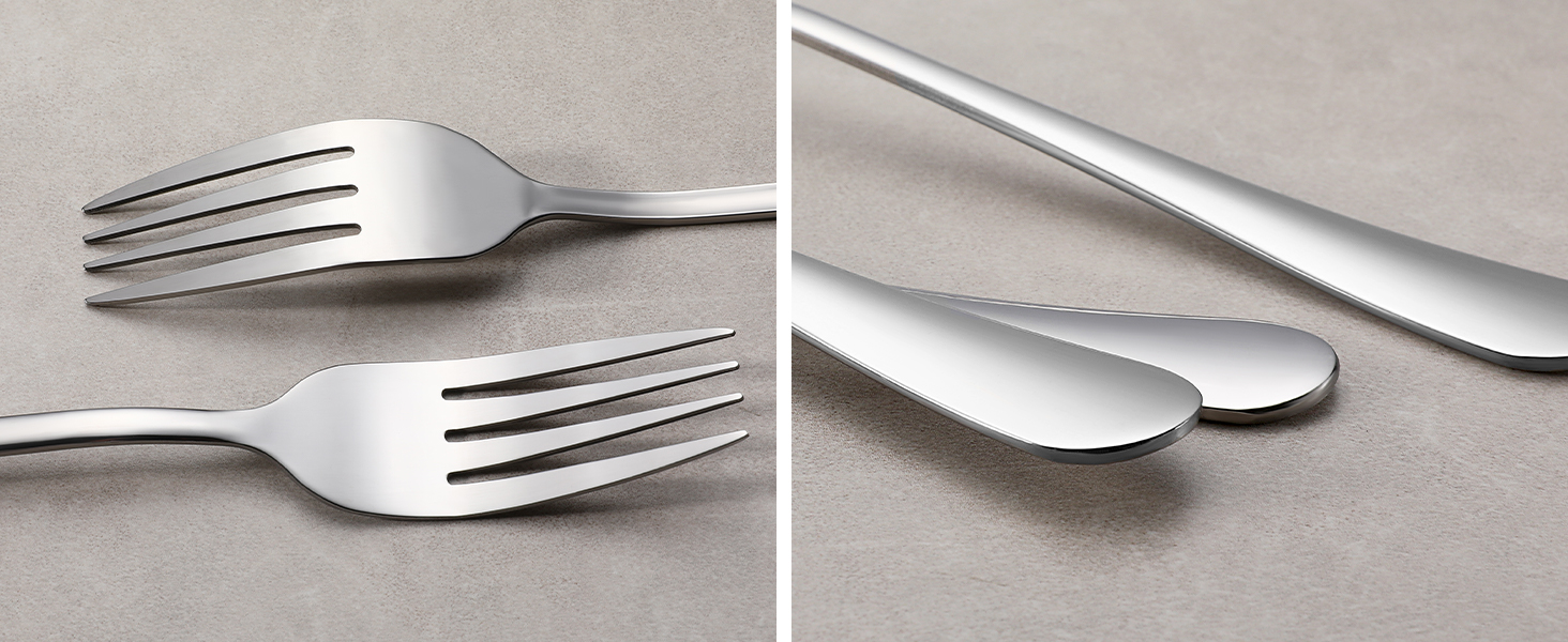 Mirror polished forks