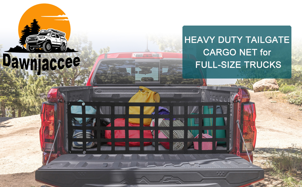Tailgate Net for Pickup Truck Bed Cargo Trucks Bed Divider for Full