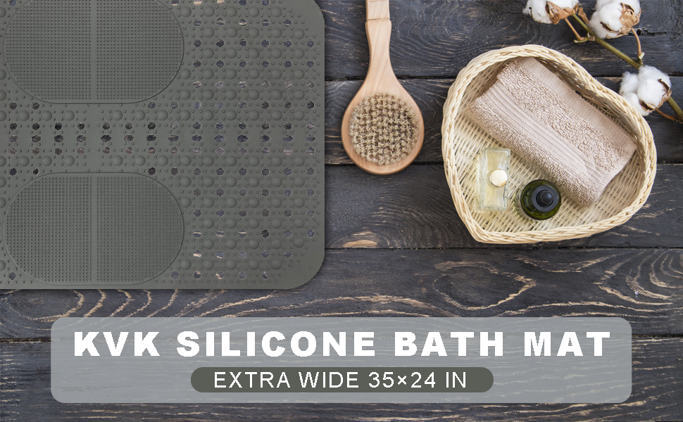 KVK 100 Silicone Shower Foot Scrubber Mat Large Shower