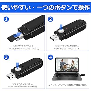 Amazon.co.jp: 超小型カメラ USBメモリ型 隠しカメラ 1080P