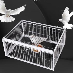 White wire storage basket or organizer shown from multiple angles, featuring a rectangular design with grid pattern and mounting capabilities.