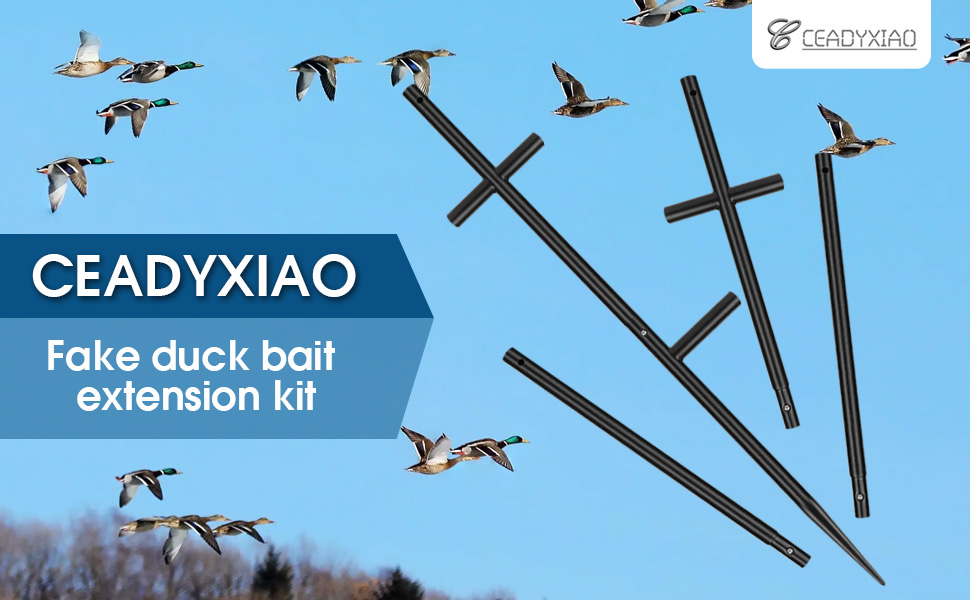 Ceadyxiao 6.5 Foot Extension Kit Duck Decoy Stakes Extendable Decoy Pole for