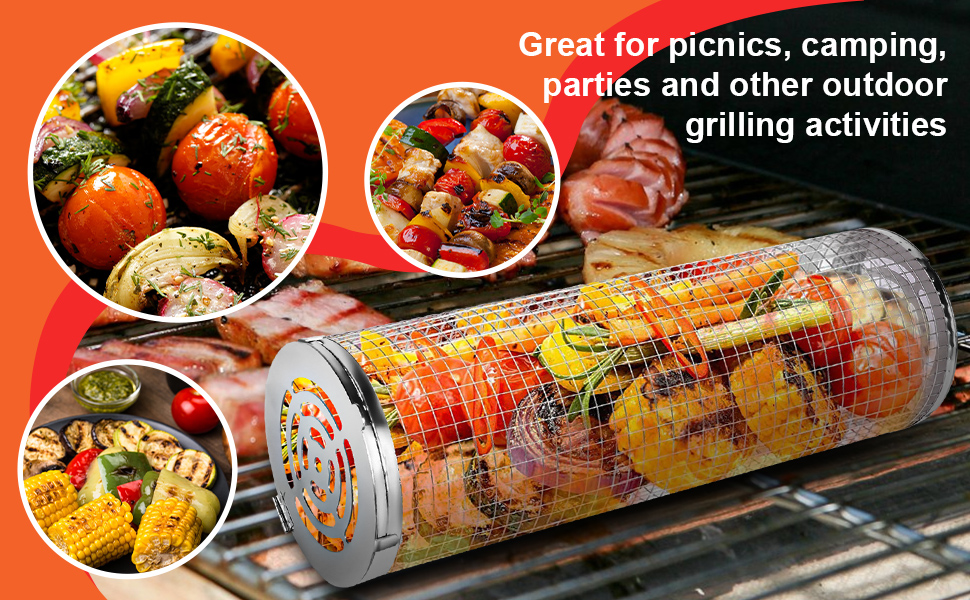 rolling grill basket