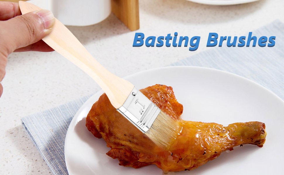 5Pcs BBQ Brush Set, Lightweight Food Brush for Sauce, Pastry Brush for Cooking