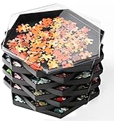 Becko Stackable Puzzle Sorting Trays Jigsaw Puzzle Sorters with Lid Puzzle Accessory for Puzzles ...