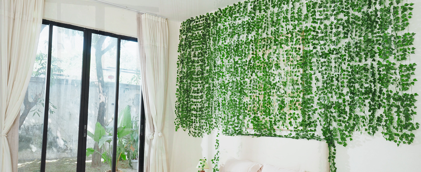 Dolicer 6 Strands 42Ft Fake Vines for Bedroom, Artificial