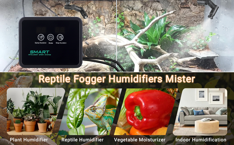Firelex Reptile Humidifer Reptile Fogger, Automatic Misting System with