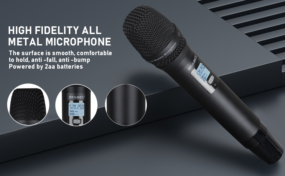 STABCL Professional Wireless Microphone System, 2X100