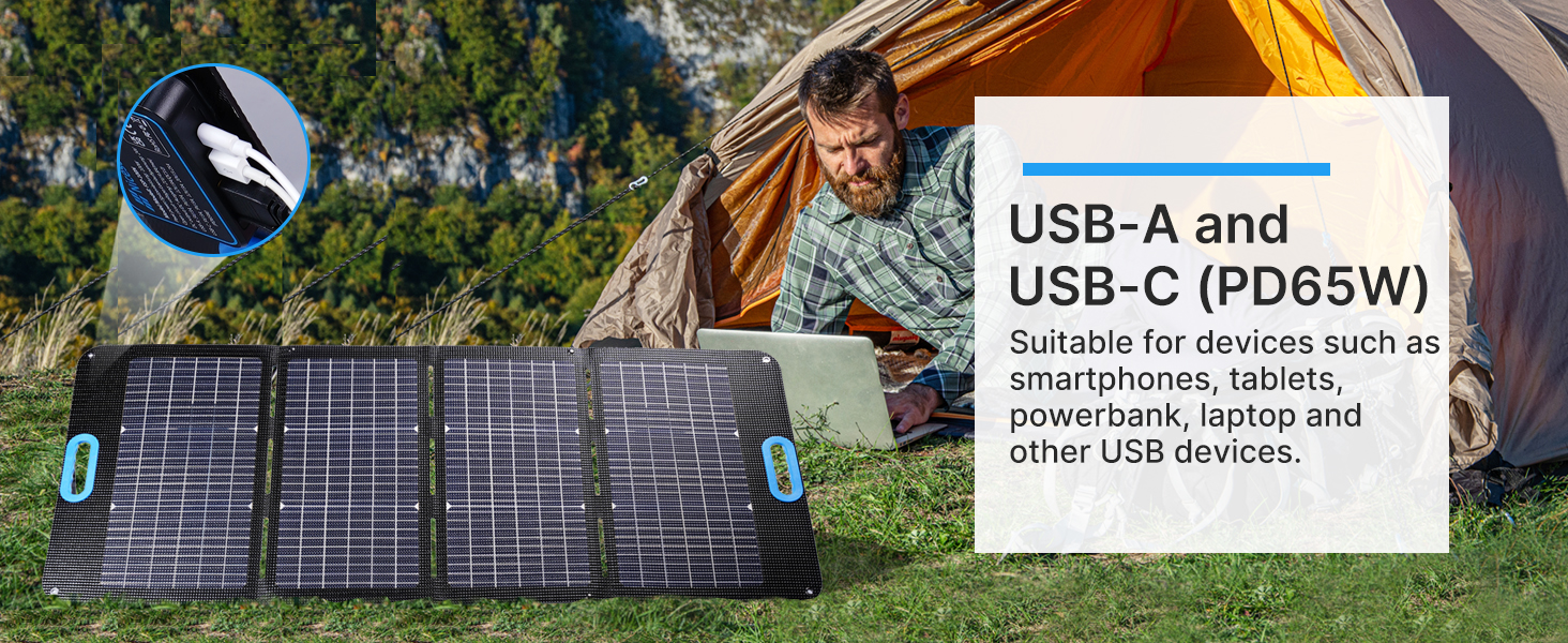 100W 200 watt solar pv module charge for camping outdoor 