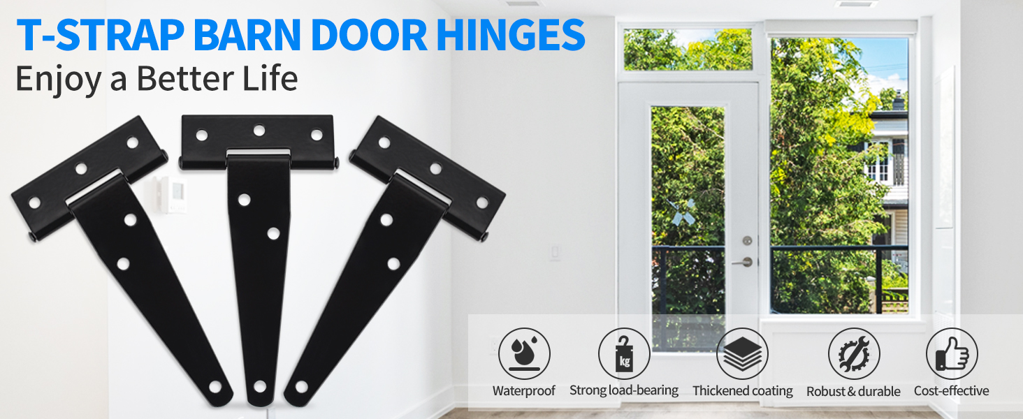 TamBee Gate Hinges Heavy Duty Shed Door Hinges Wooden Barn Gates T