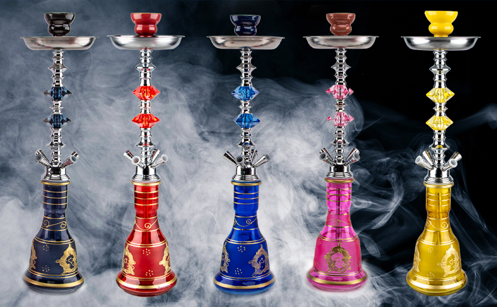 Hookah Set 4 Hose 21'' Shisha Hookah Set with Everything